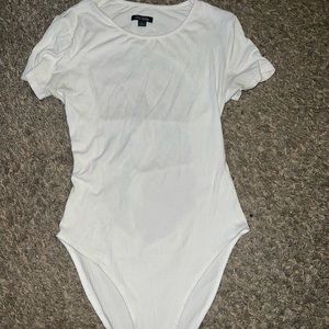 white open back body suit